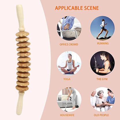 Natural Wood Massage Roller